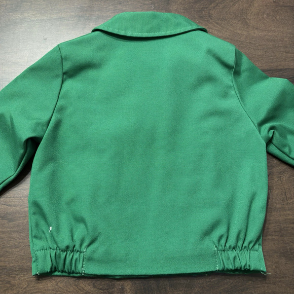 Vtg 60s Child Toddler Green Jacket Hat And Romper Outfit Set Boys By Oxford 3T? - Picture 14 of 16